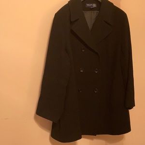 Venezia Jeans Co. 100% Black Wool Peacoat Sz 22-24